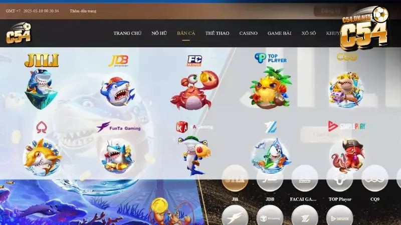 Thế giới game bắn cá phong phú, hấp dẫn chỉ có tại C54